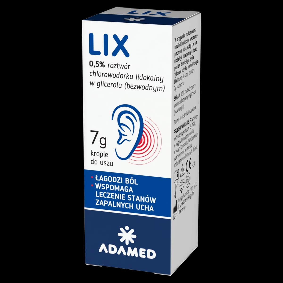 Lix krople do uszu 7 g