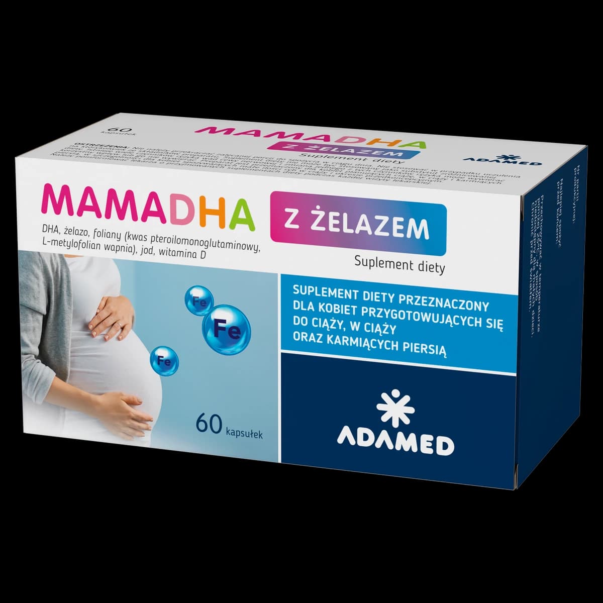 MamaDHA z żelazem 60 kapsułek
