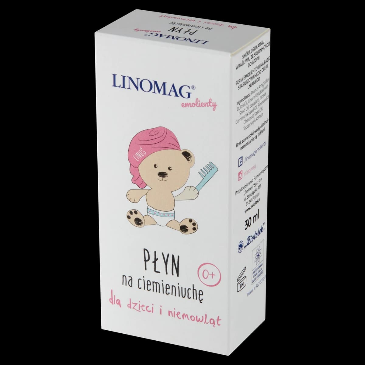 Linomag Emolienty Płyn na ciemieniuchę dla dzieci i niemowląt 30 ml