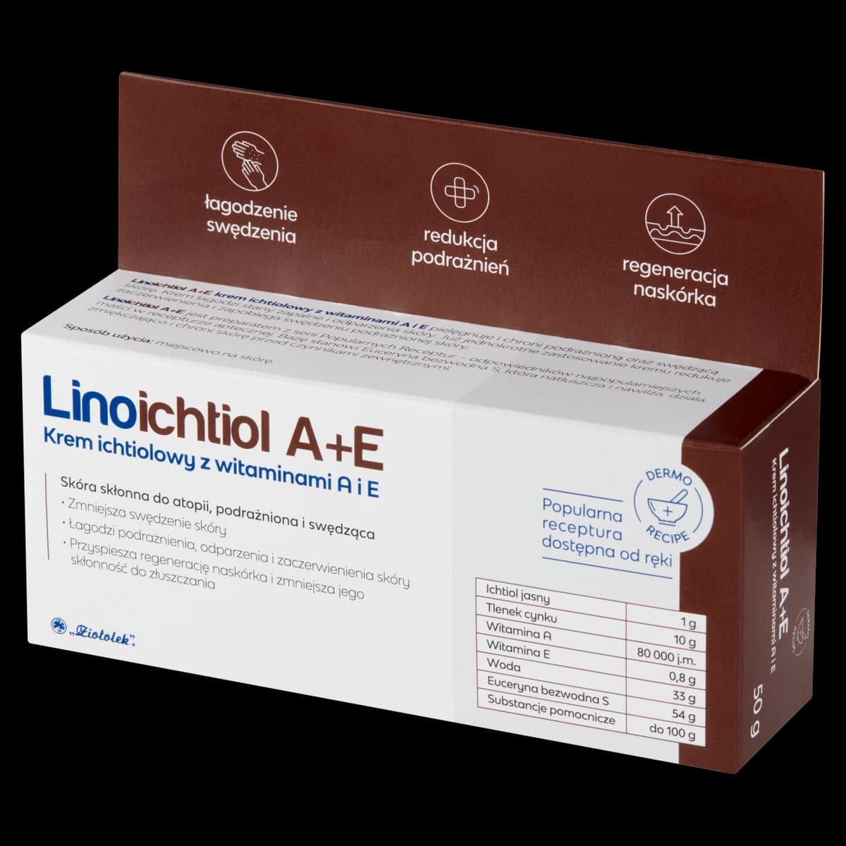 Linoichtiol A+E krem ichtiolowy z witaminami A i E 50 g