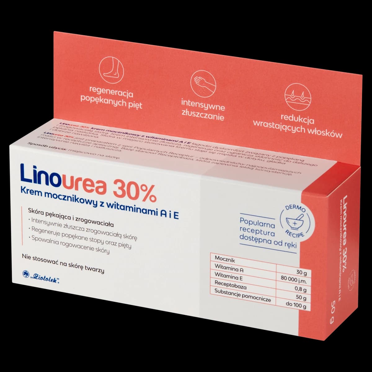 Linourea 30 % krem mocznikowy z witaminami A i E 50 g