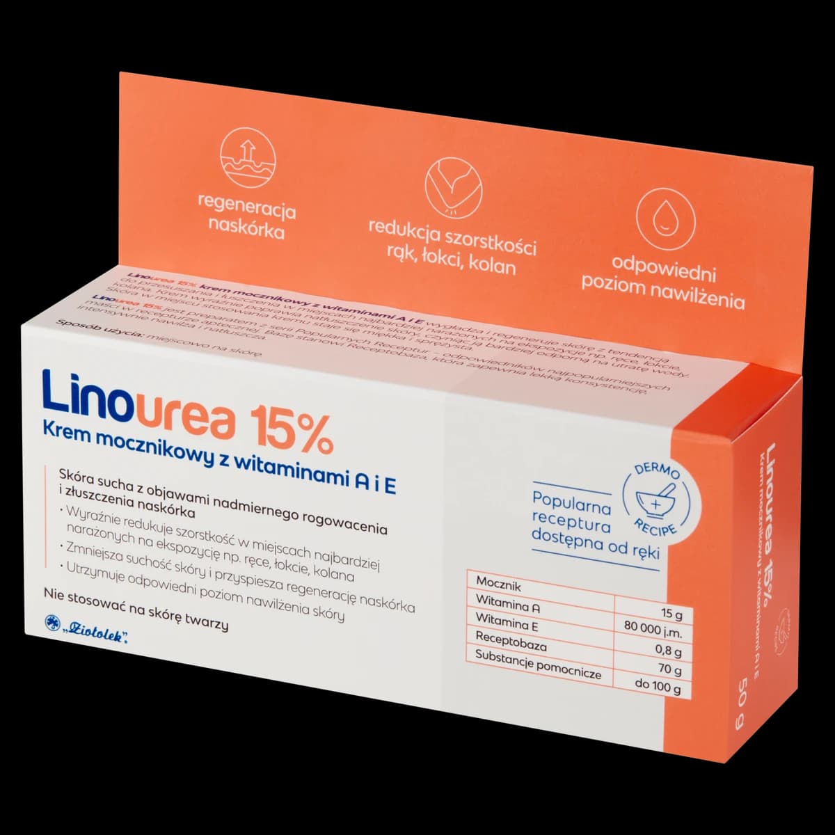 Linourea 15 % krem mocznikowy z witaminami A i E 50 g