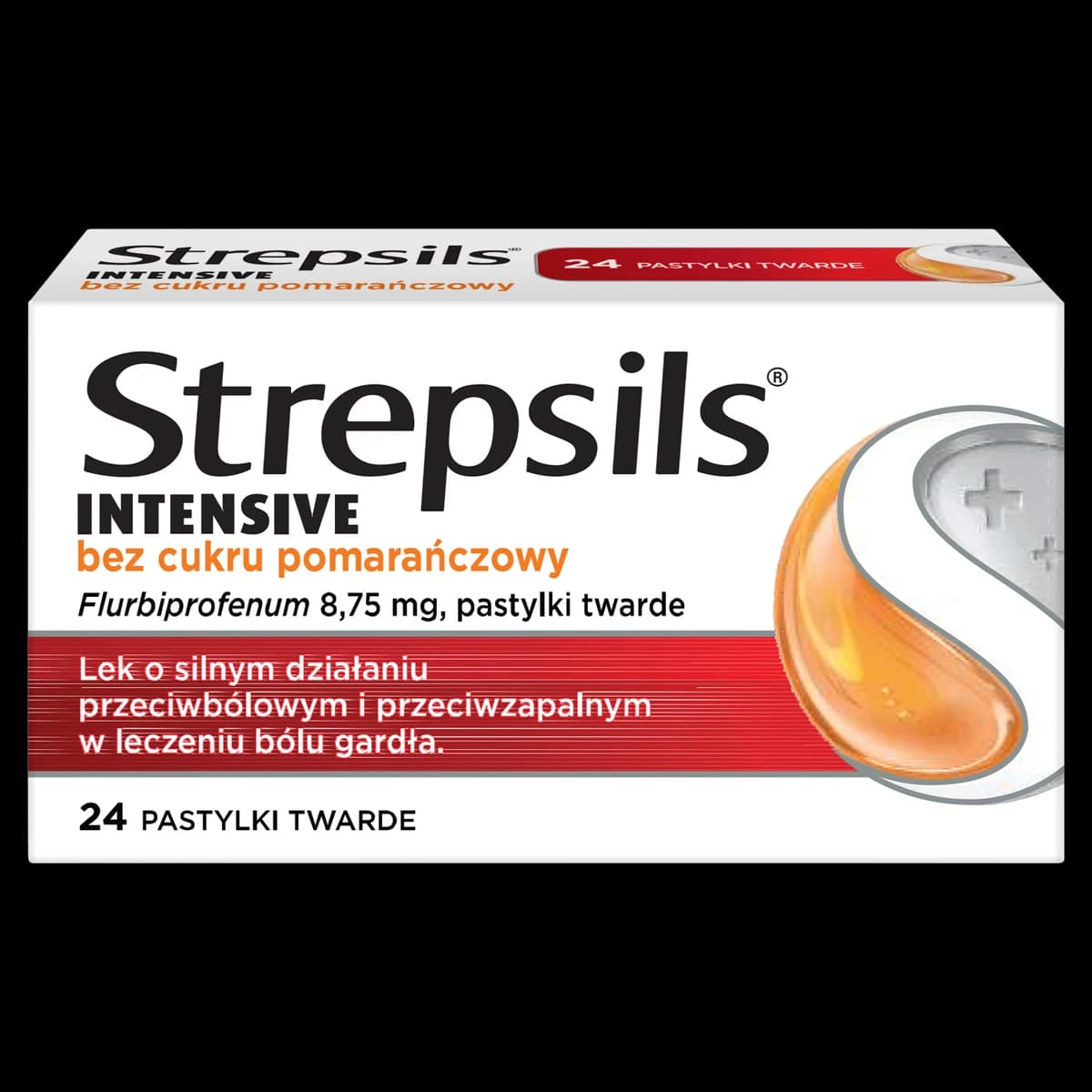 Strepsils Intensive bez cukru pomarańczowy 24 pastylki