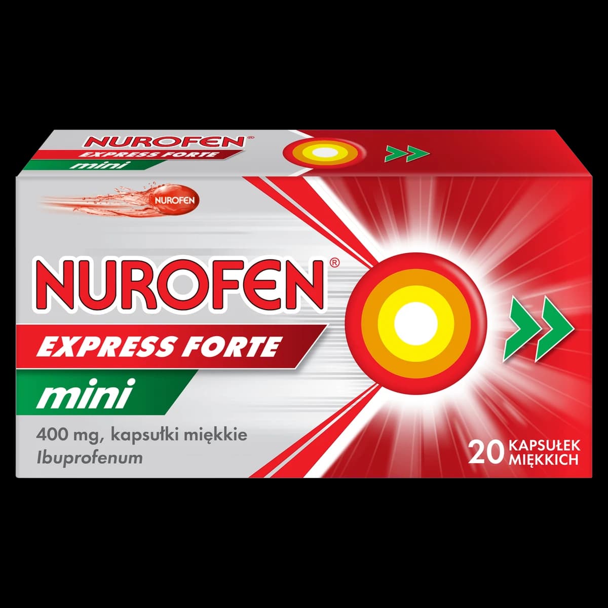 Nurofen Express Forte Mini 400 mg 20 kapsułek