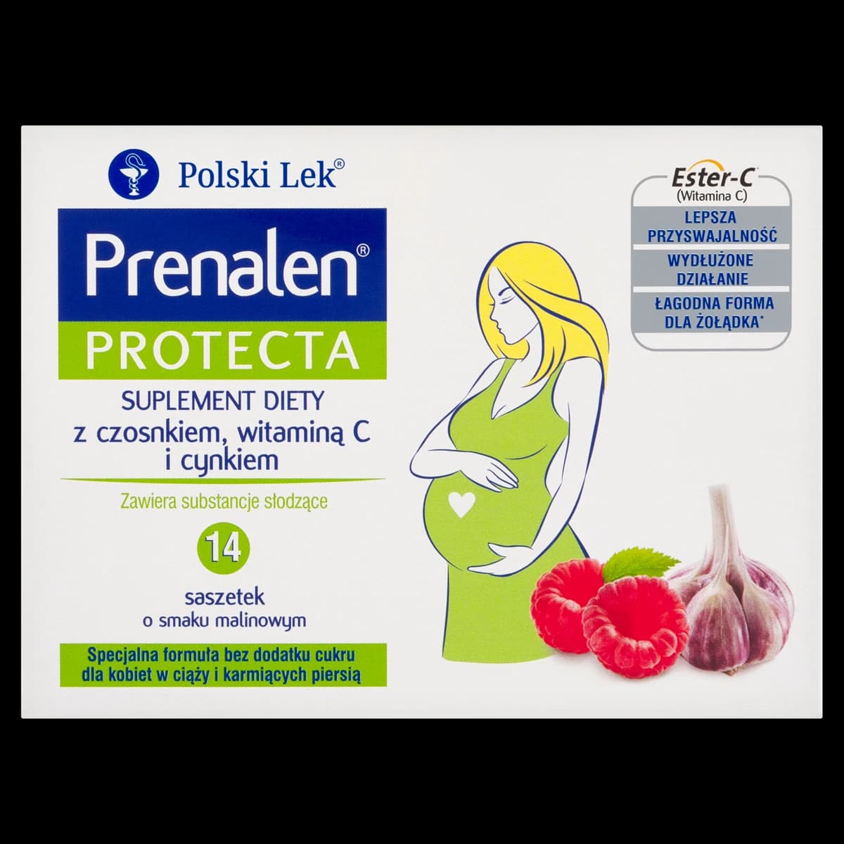 Prenalen Protecta proszek do rozpuszczania o smaku malinowym 14 saszetek