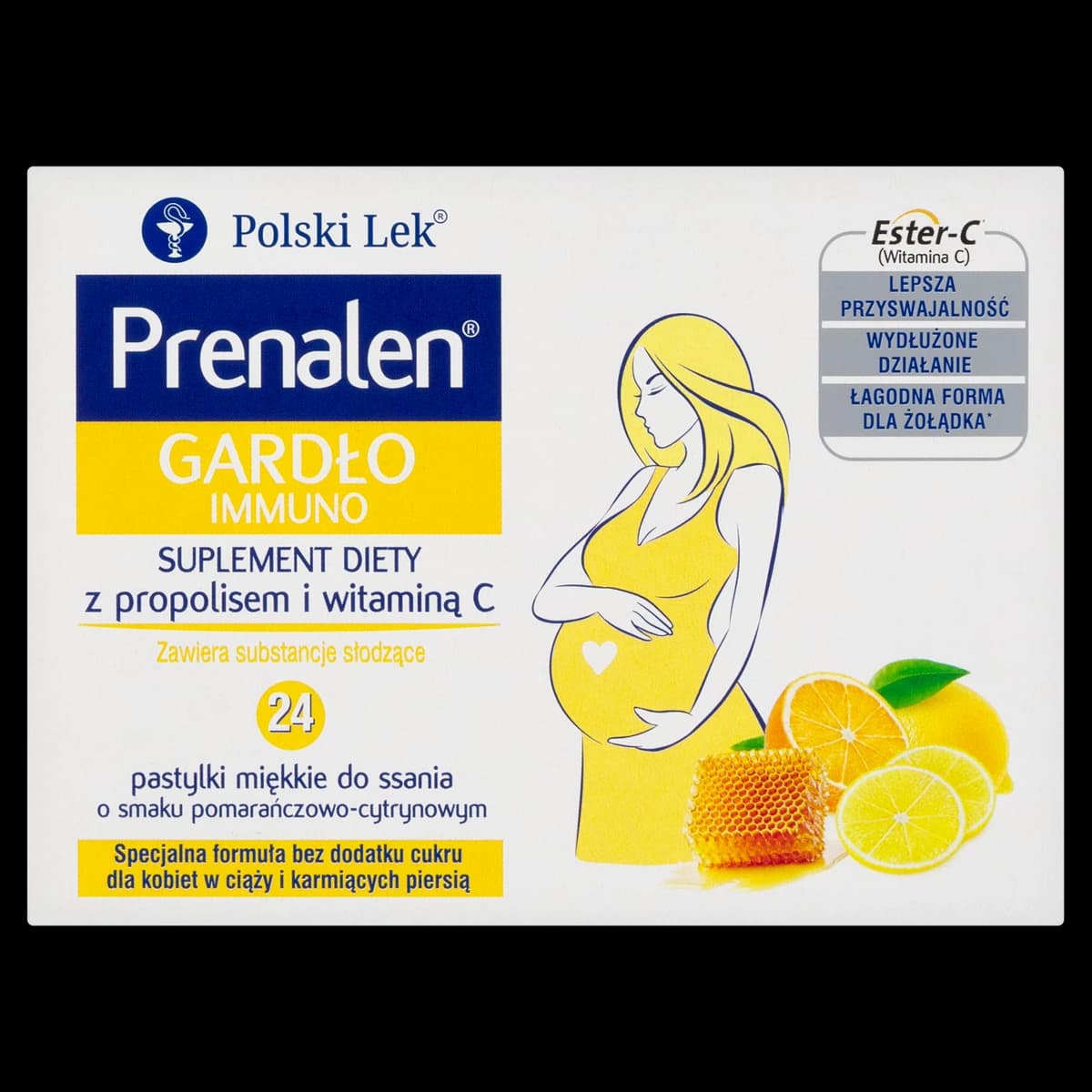 Prenalen Gardło Immuno 24 pastylki miękkie do ssania
