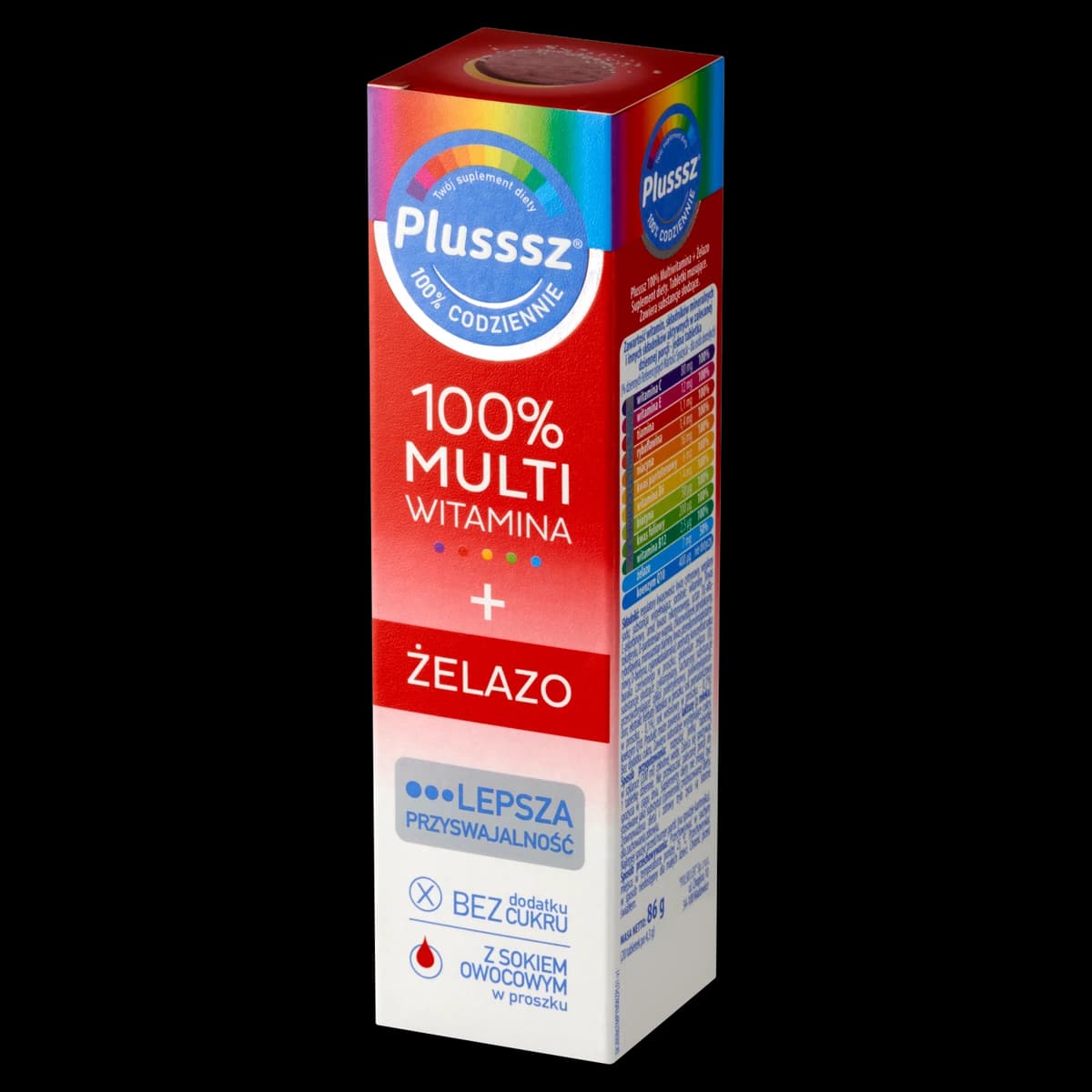 Plusssz 100% multiwitamina + żelazo 20 tabl.