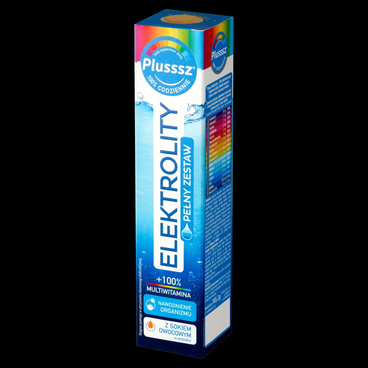 Plusssz Elektrolity pełny zestaw + 100% multiwitamina 24 tabl.