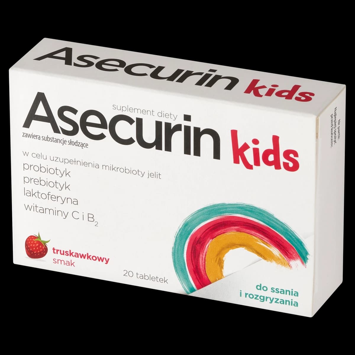 Asecurin Kids smak truskawkowy 20 tabletek do ssania