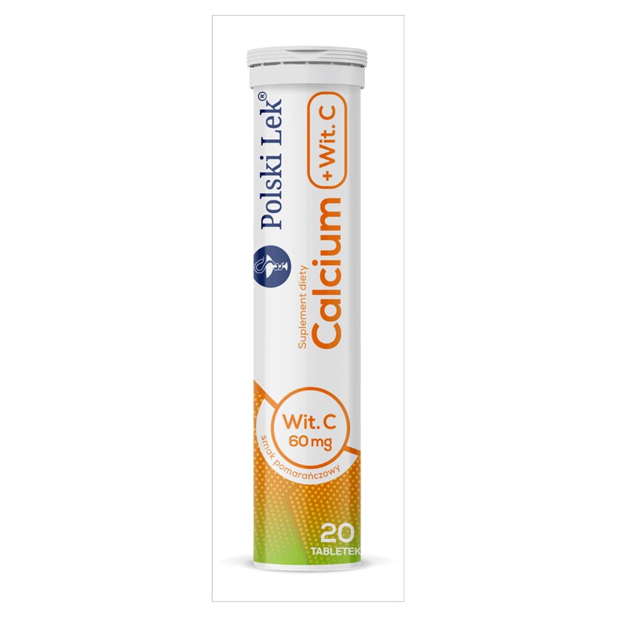 Calcium + witamina C smak pomarańczowy 20 tabl.