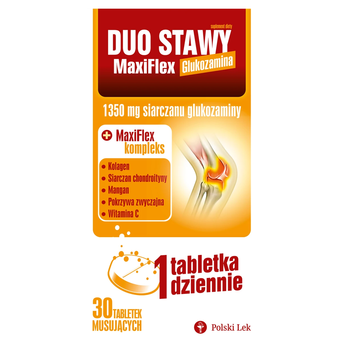 Duo Stawy MaxiFlex Glukozamina 30 tabletek musujących
