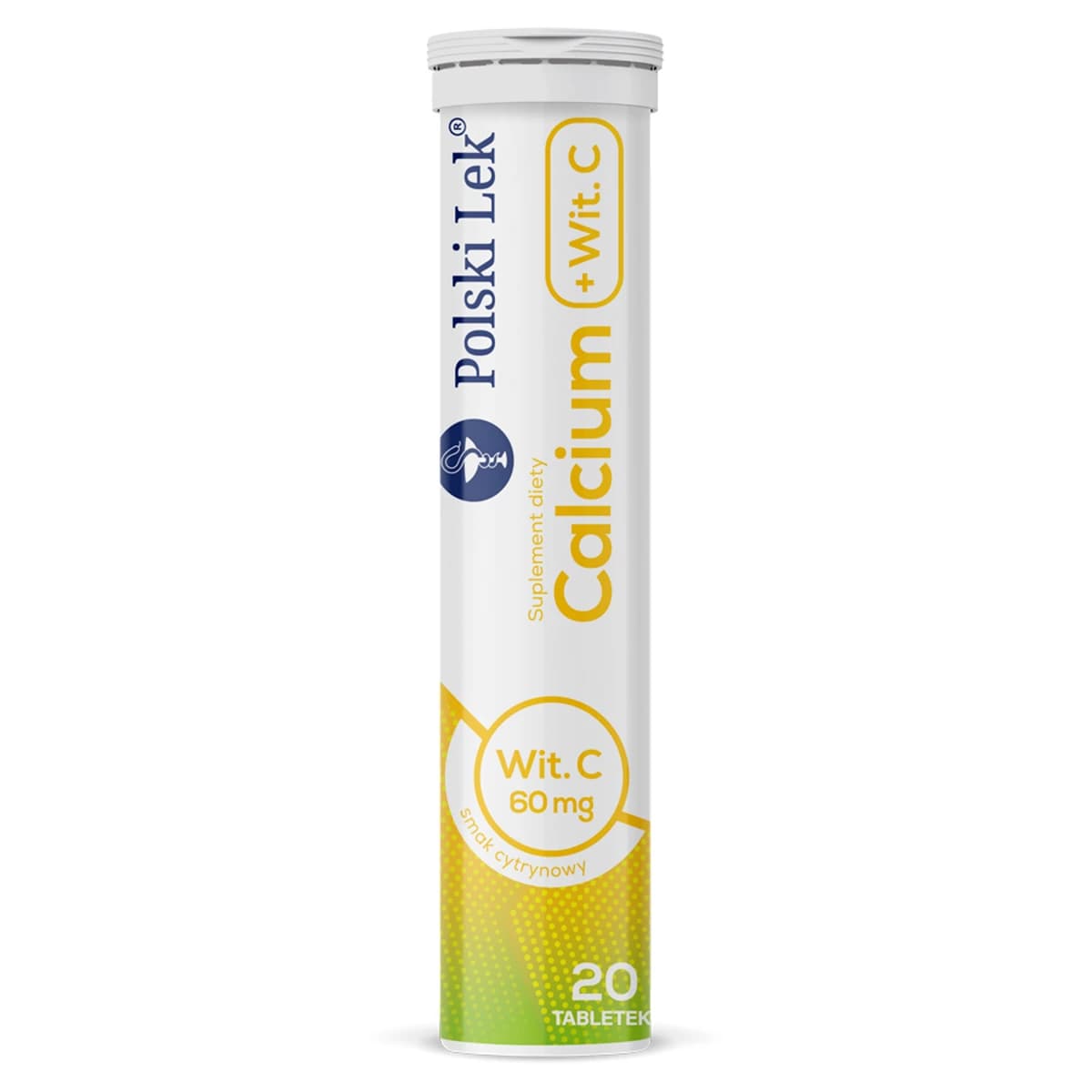 Calcium + witamina C smak cytrynowy 20 tabl.
