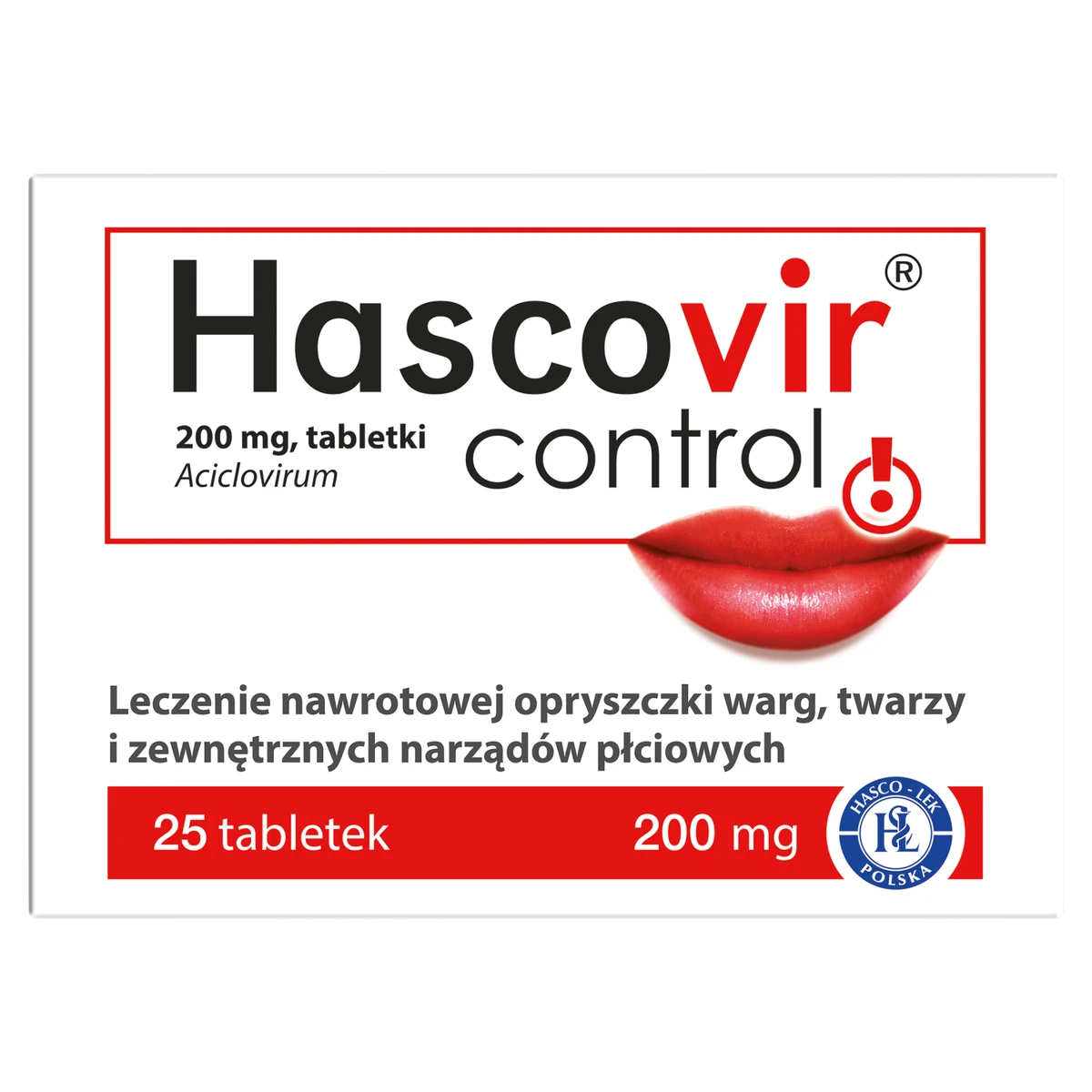 Hascovir Control 200 mg 25 tabletek