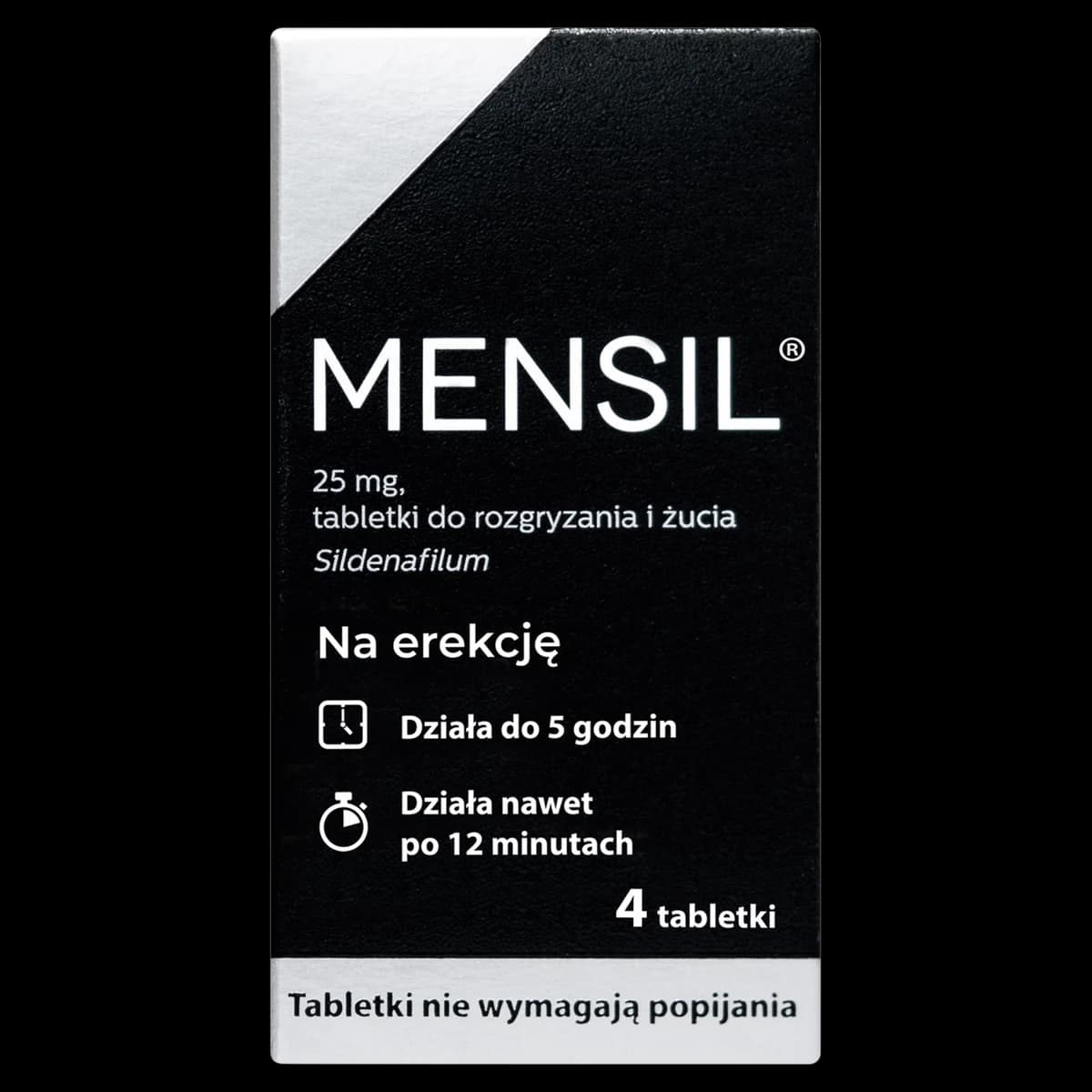 Mensil 25 mg 4 tabletki do rozgryzania i żucia
