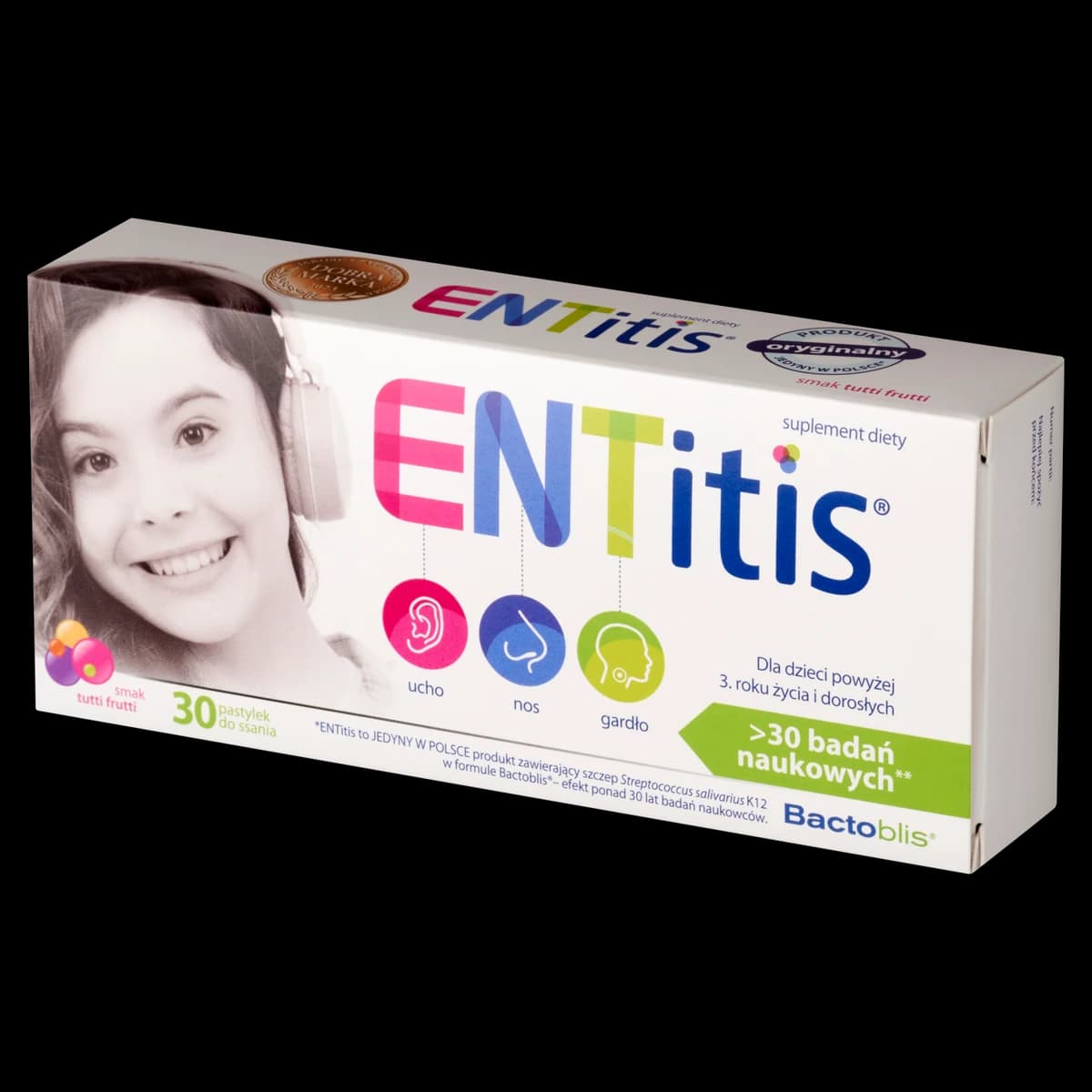 ENTitis smak tutti frutti 30 pastylek do ssania