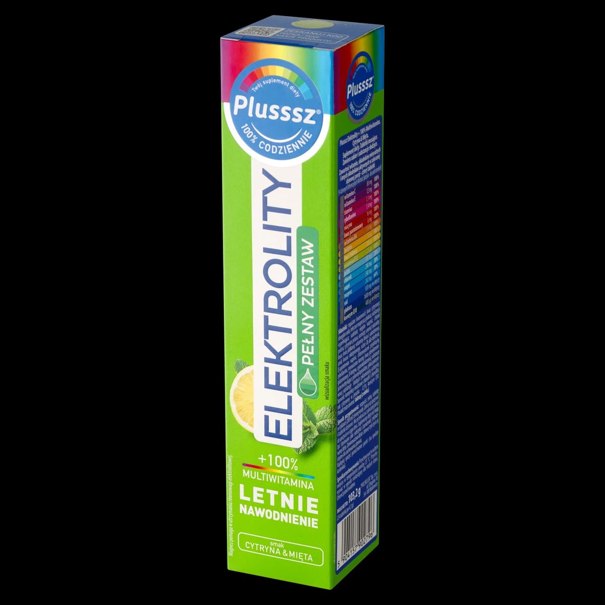 Plusssz Elektrolity smak cytryna & mięta 24 tabl.