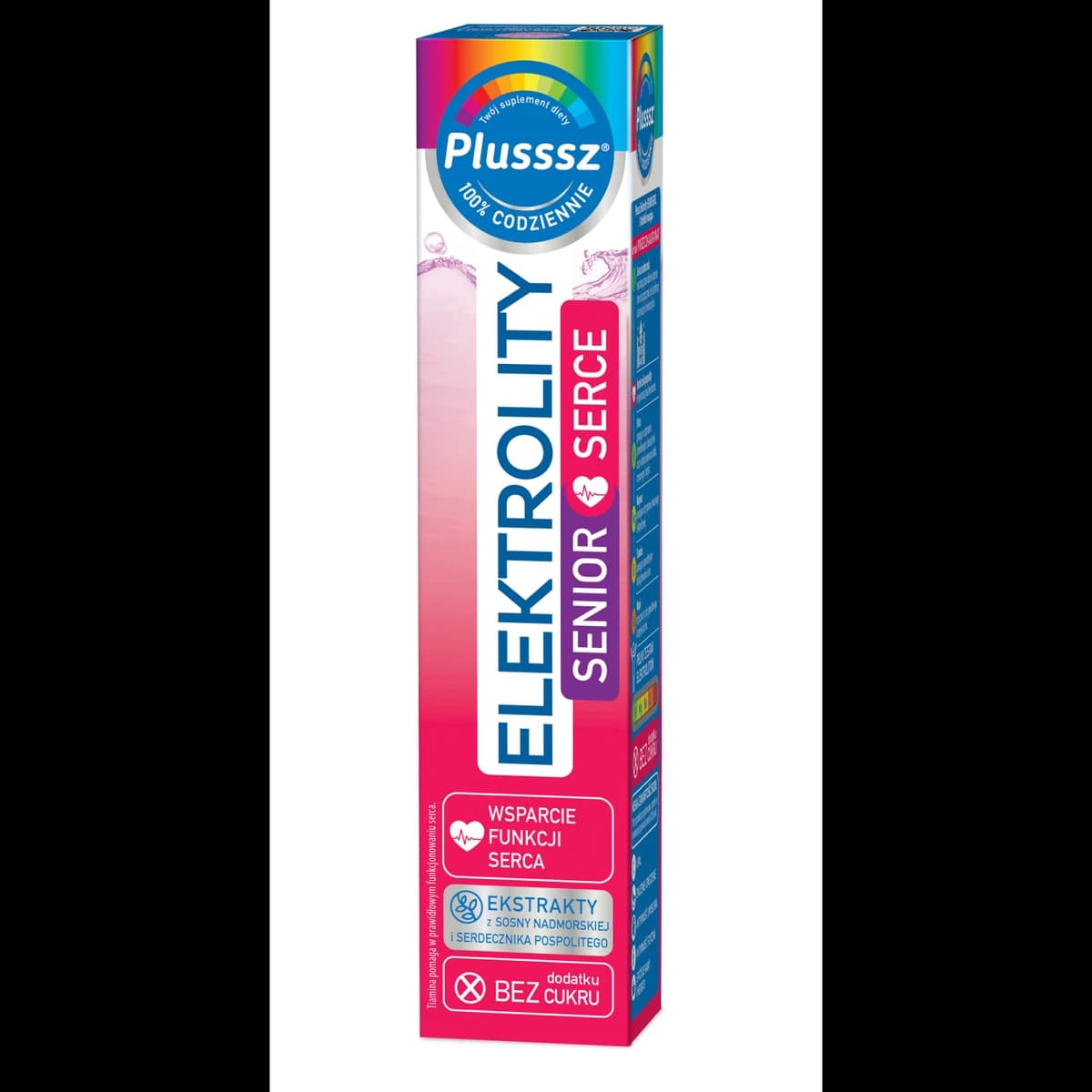 Plusssz Elektrolity Tabletki musujące smak porzeczka-granat 24 tabl.