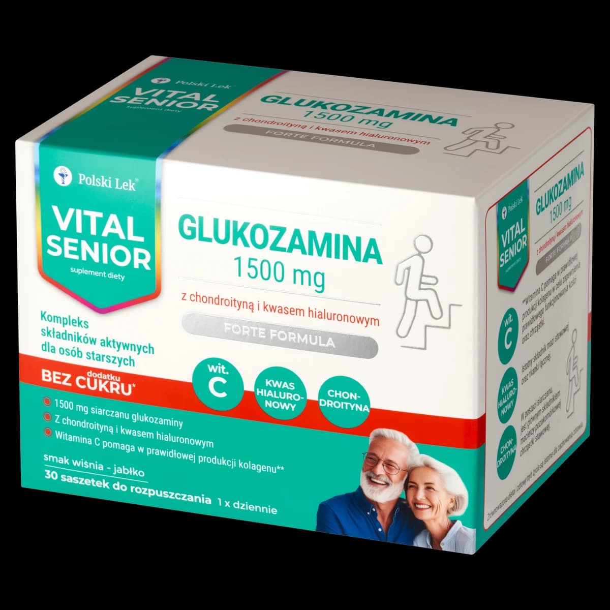 Vital Senior Glukozamina 1500 mg smak wiśnia-jabłko 30 sasz.