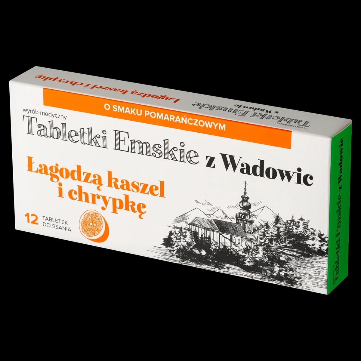 Tabletki Emskie z Wadowic tabletki do ssania o smaku pomarańczowym 12 tabletek