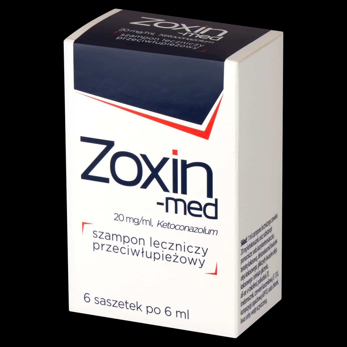 Zoxin-med 20 mg/ml szampon przeciwłupieżowy 6 saszetek po 6 ml
