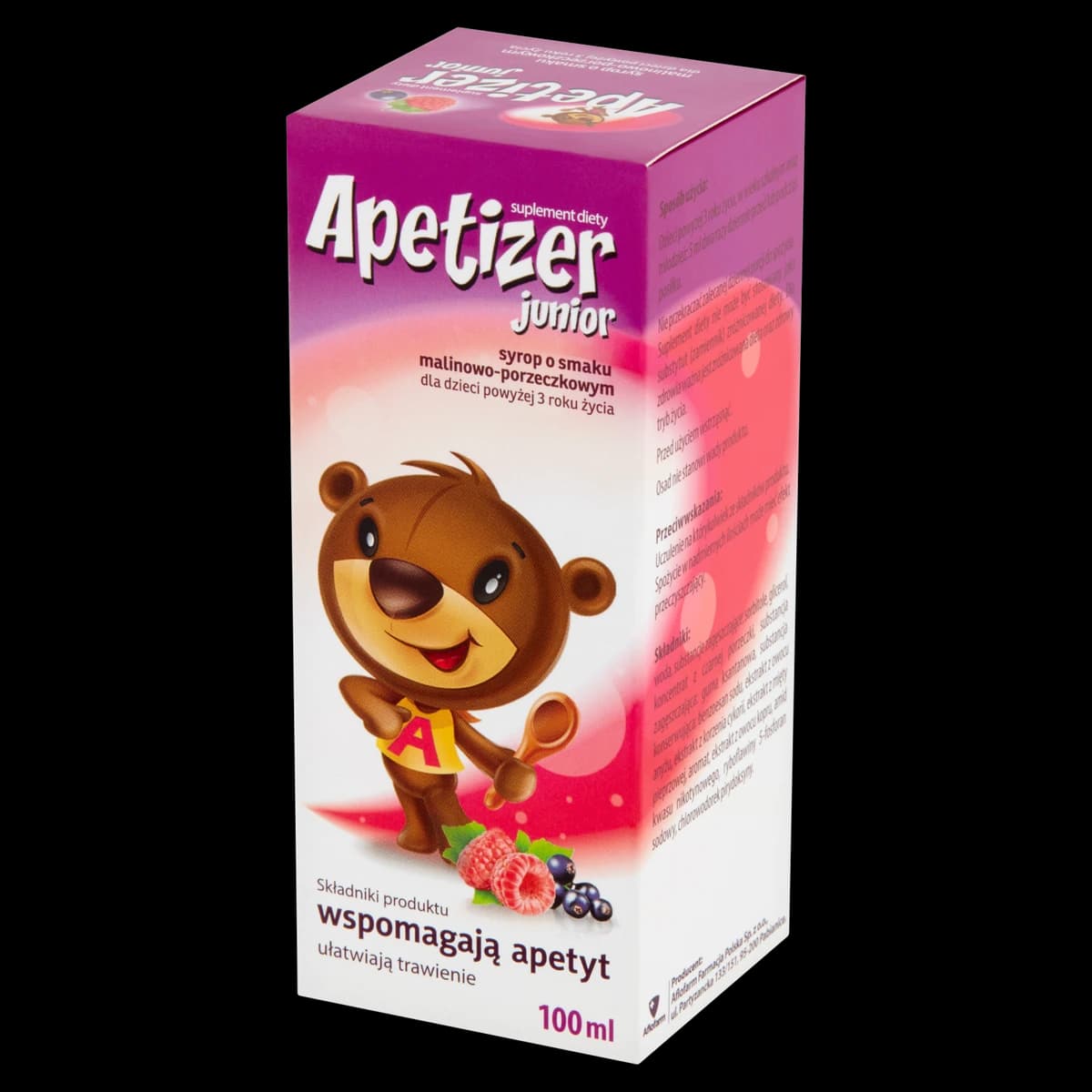 Apetizer Junior syrop o smaku malinowo-porzeczkowym 100 ml