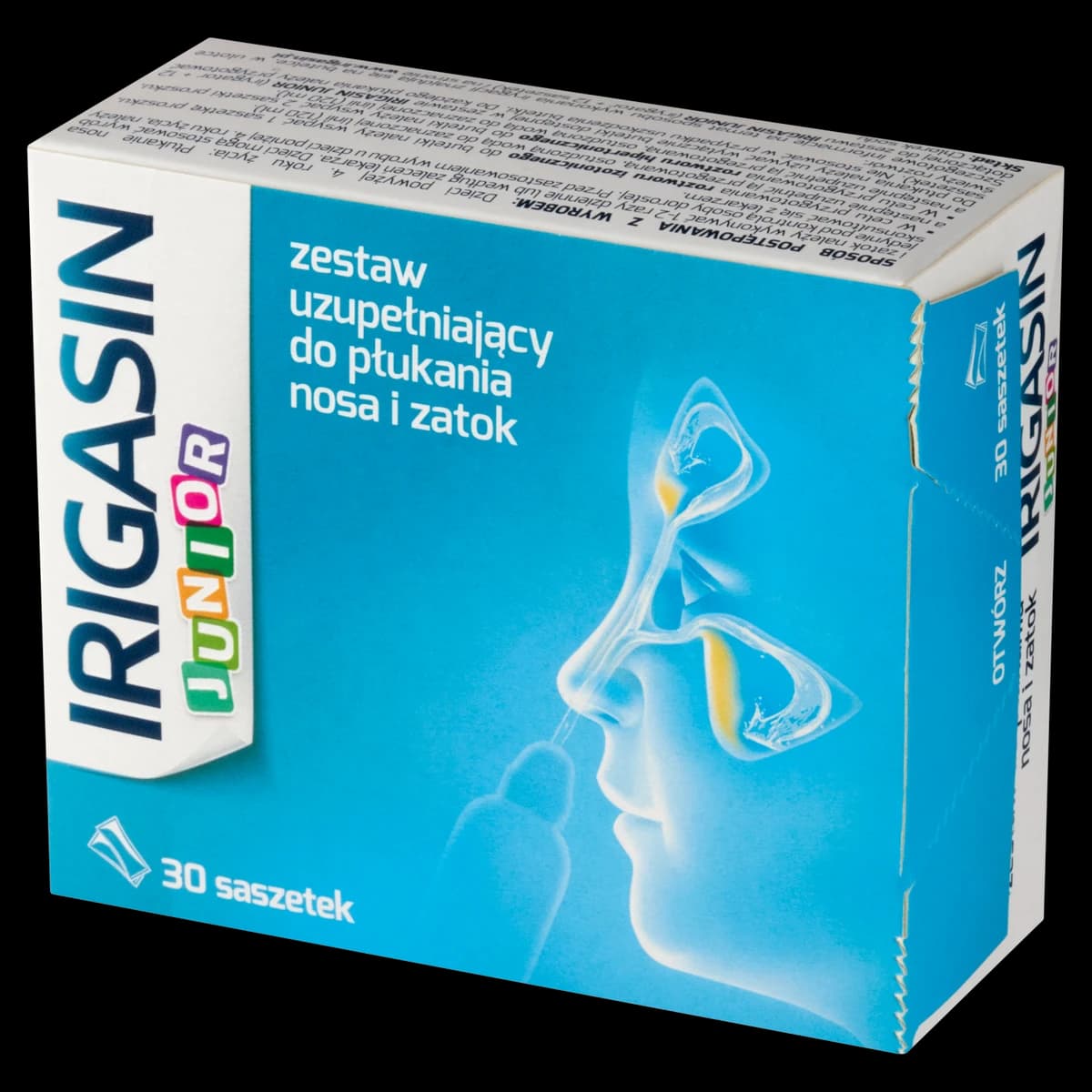 Irigasin Junior zestaw uzupełniający do płukania nosa i zatok 30 saszetek