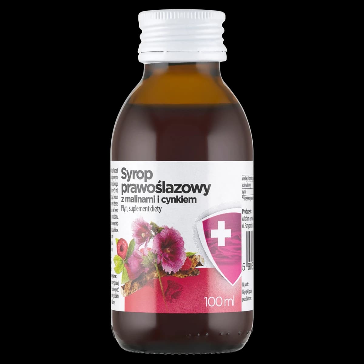 Syrop prawoślazowy z malinami i cynkiem Aflofarm 100 ml