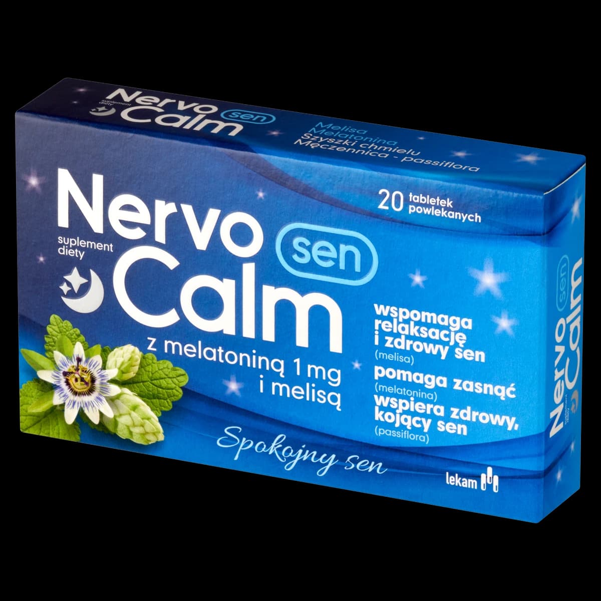 Nervo Calm Sen z melatoniną 1 mg i melisą 20 tabletek