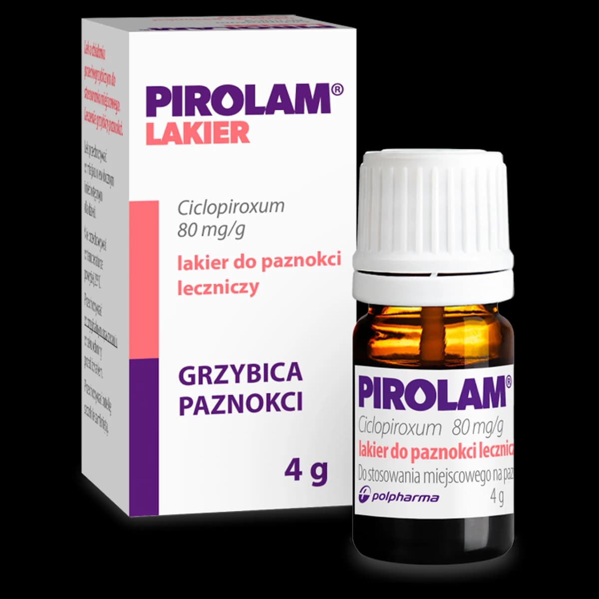 Pirolam przeciwgrzybiczy lakier do paznokci 80 mg/g 4 g