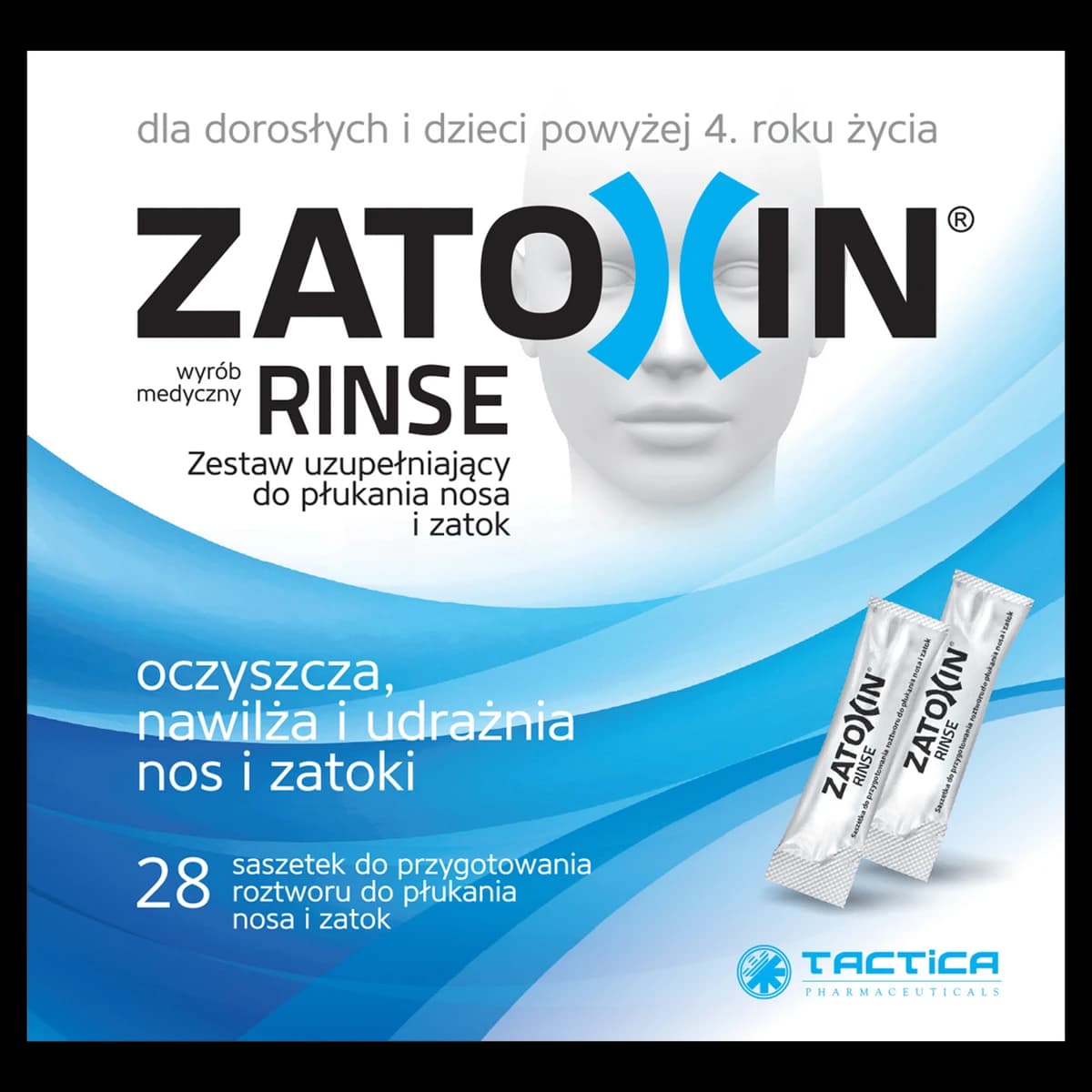 Zatoxin Rinse Zestaw uzupełniający do płukania nosa i zatok 28 saszetek