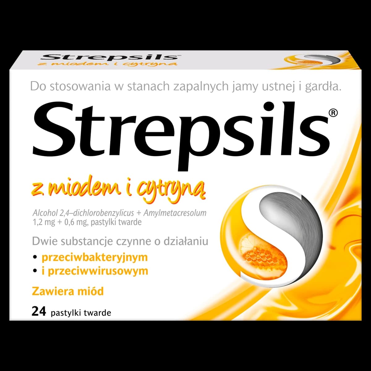 Strepsils z miodem i cytryną 24 pastylki