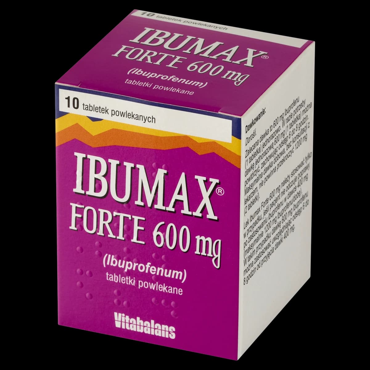 Ibumax Forte 600 mg 10 tabletek powlekanych