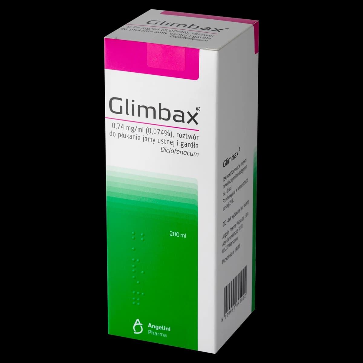 Glimbax 0,74 mg/ml roztwór do płukania jamy ustnej 200 ml