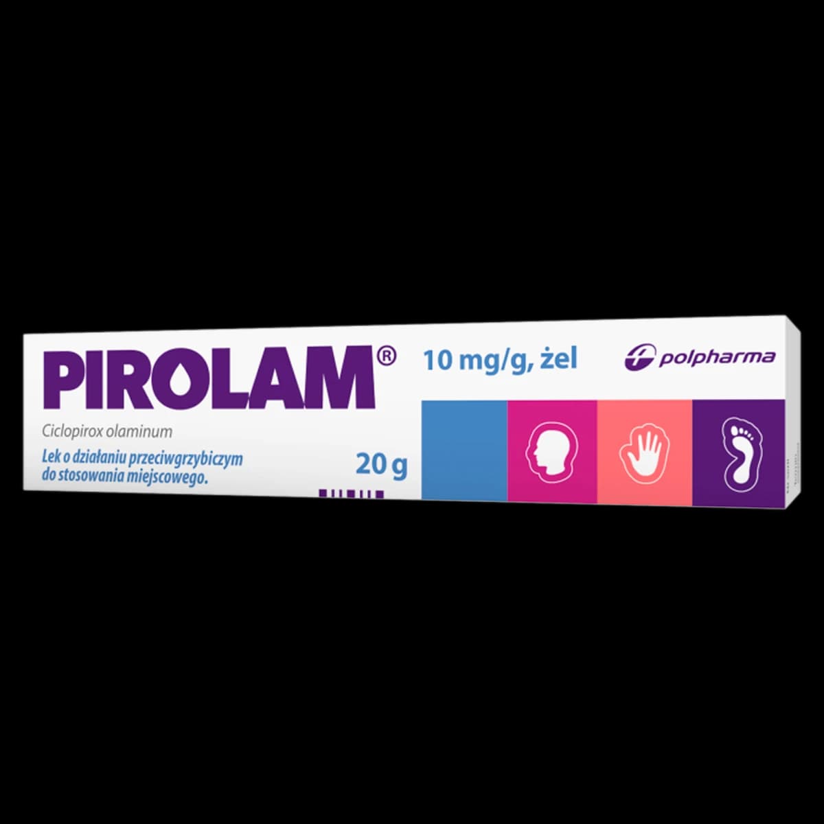 Pirolam żel przeciwgrzybiczy 1% 20 g