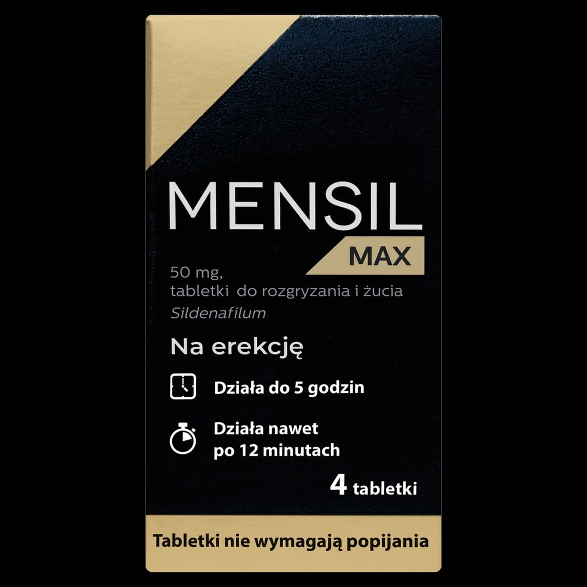 Mensil Max 50 mg 4 tabletki do rozgryzania i żucia