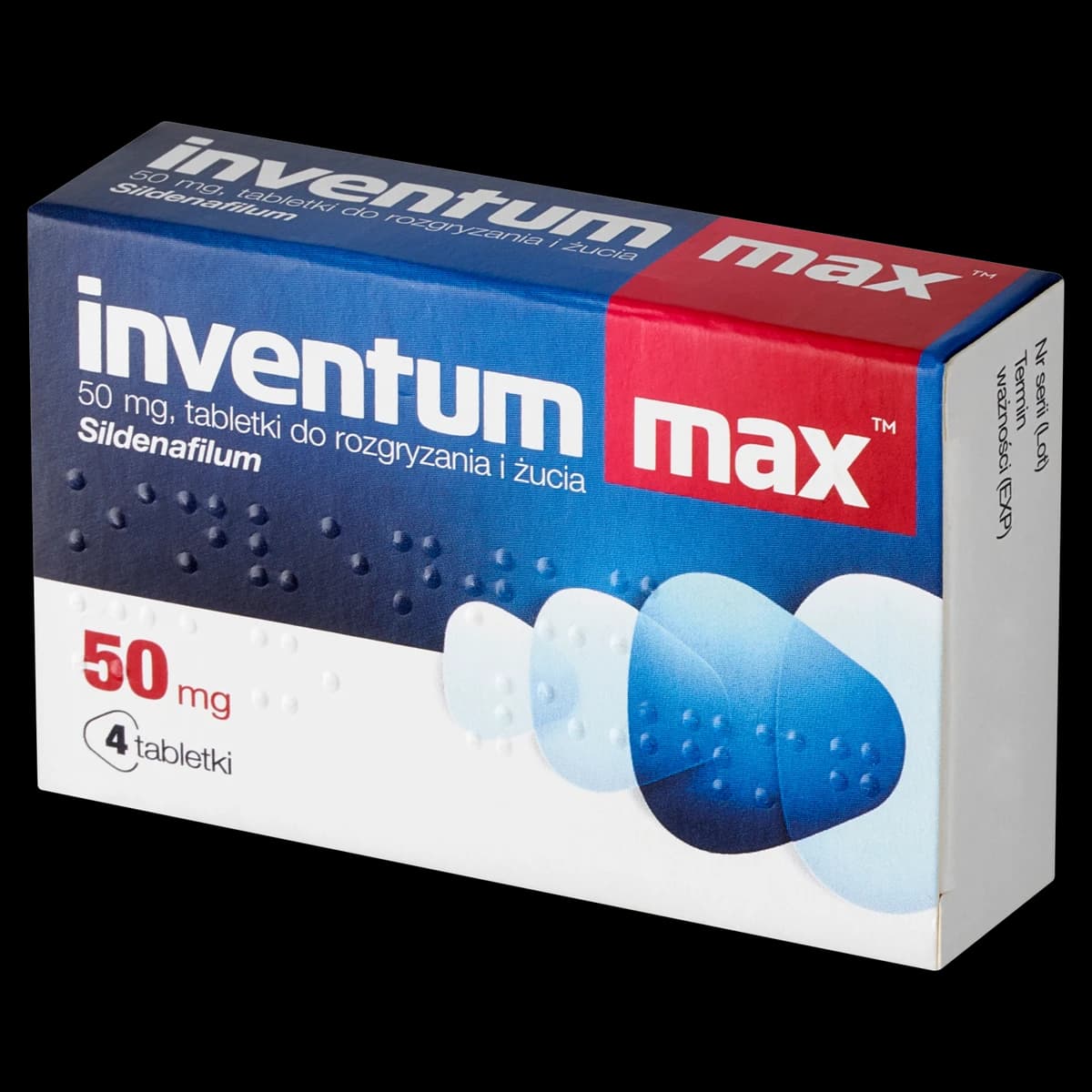 Inventum Max 50 mg 4 tabletki do rozgryzania i żucia