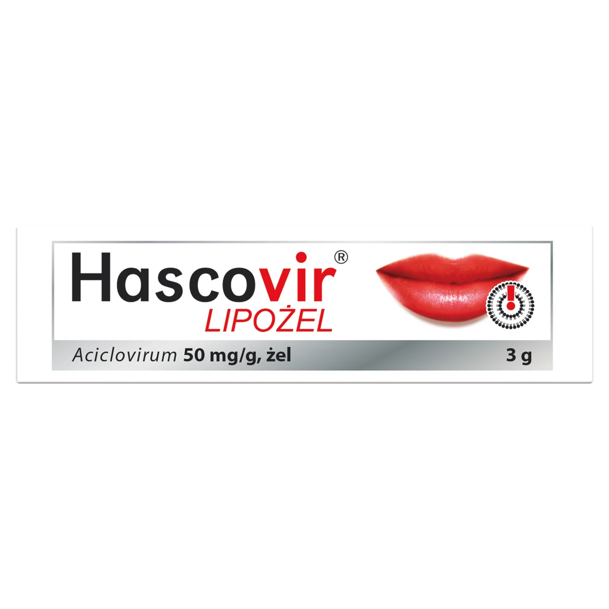 Hascovir Lipożel 50 mg/g żel 3 g