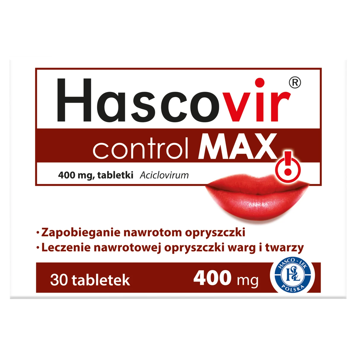 Hascovir Control Max 400 mg 30 tabletek