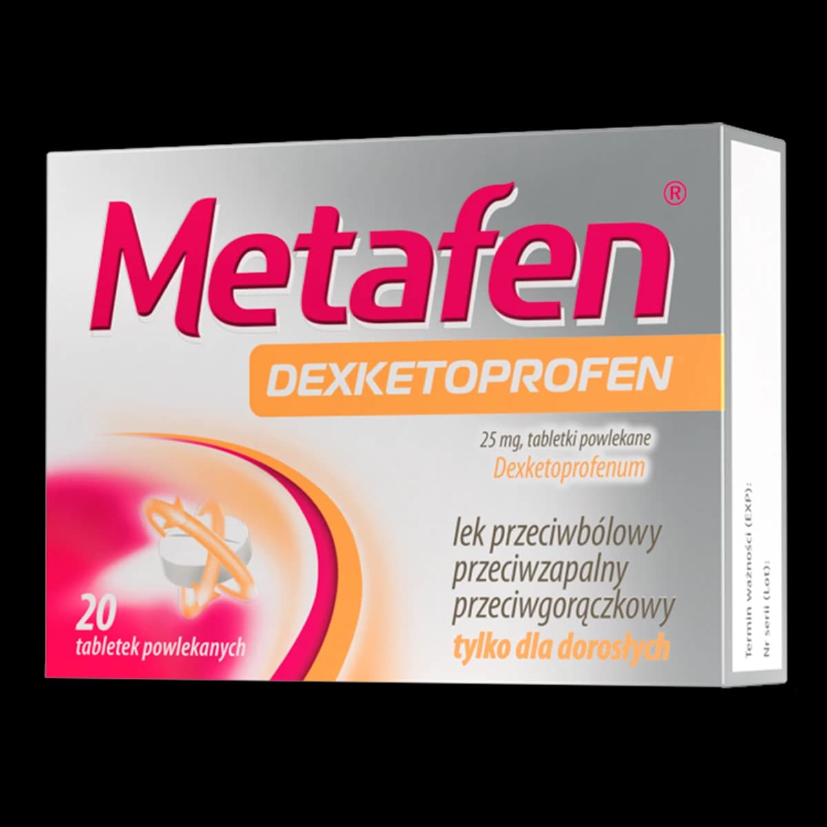 Metafen Dexketoprofen 25 mg 20 tabletek