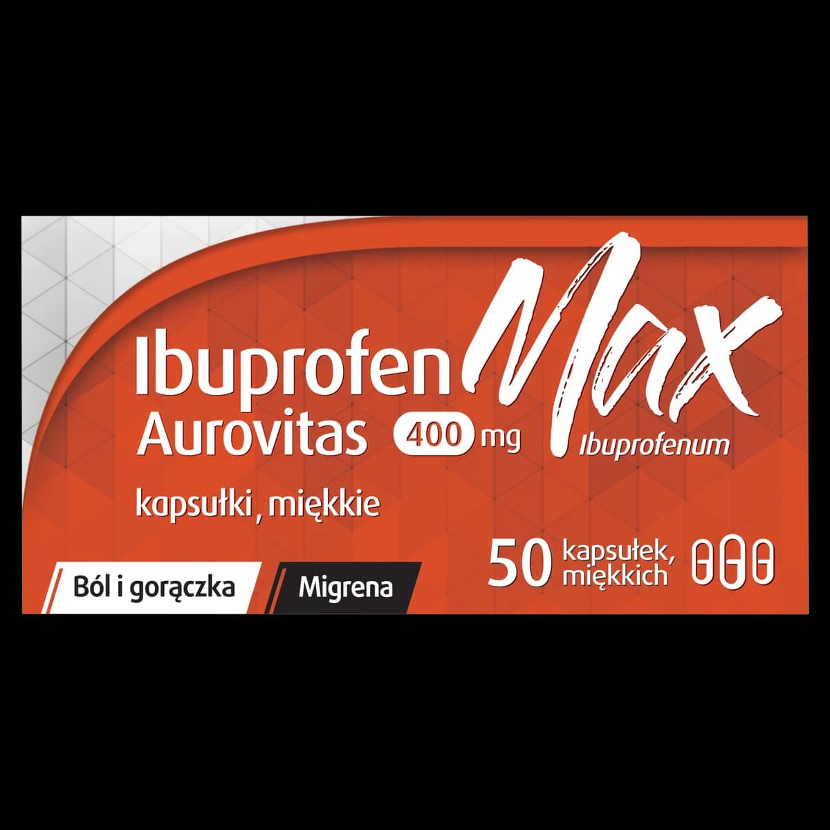 Ibuprofen MAX Aurovitas 50 kapsułek
