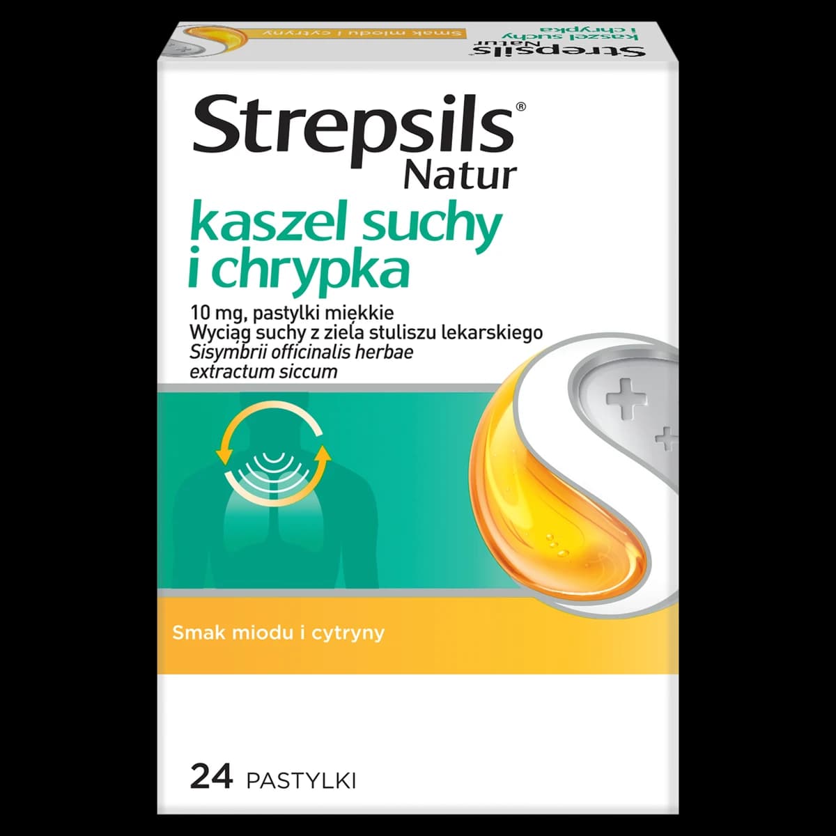 Strepsils Natur kaszel suchy i chrypka 24 pastylki