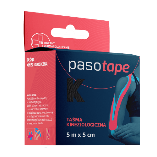 PasoTape taśma kinezjologiczna czarna 5 m x 5cm