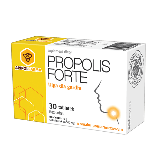 Propolis Forte do ssania o smaku pomarańczowym 30 tabletek