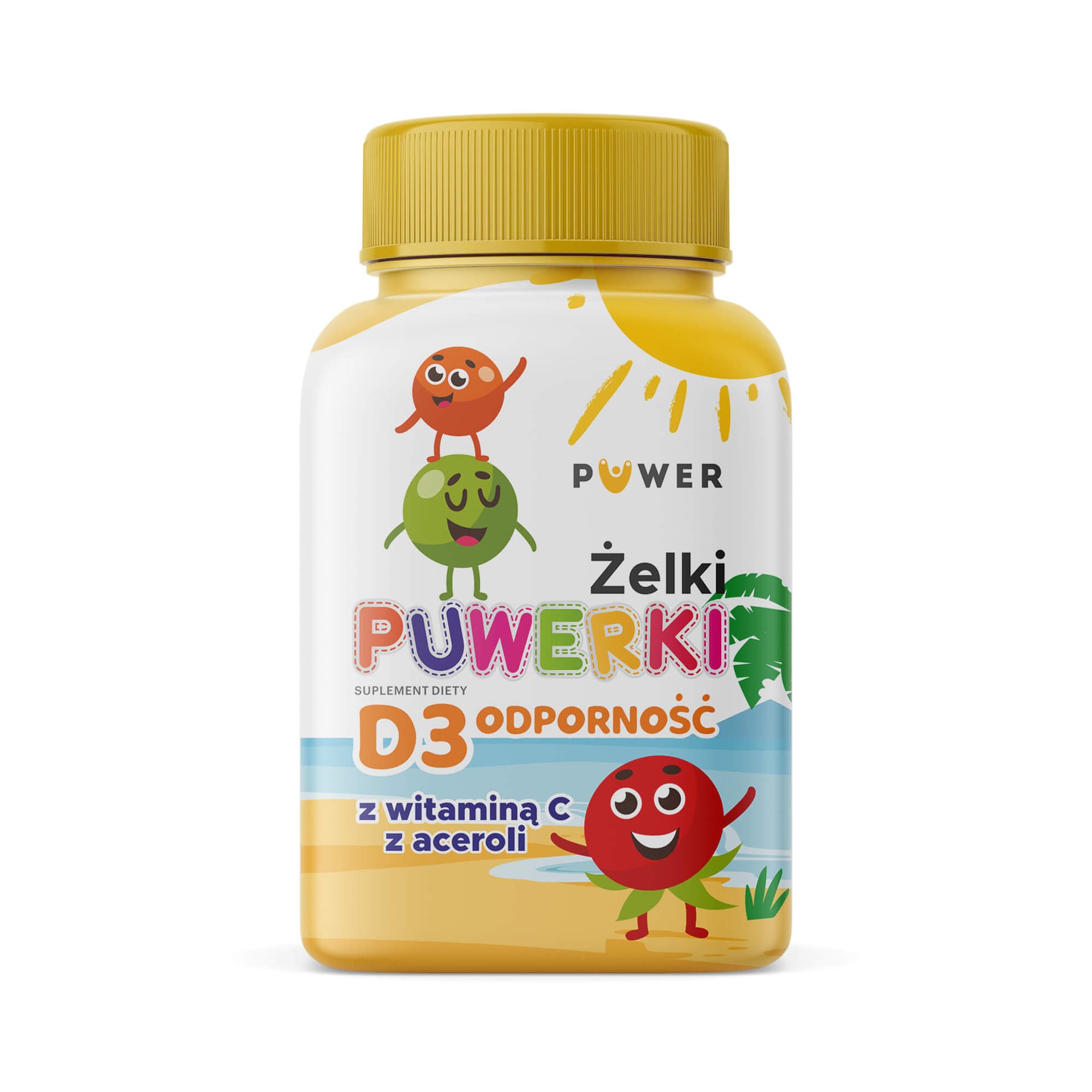 Puwerki D3 Żelki odporność z witaminą C z aceroli 50 sztuk