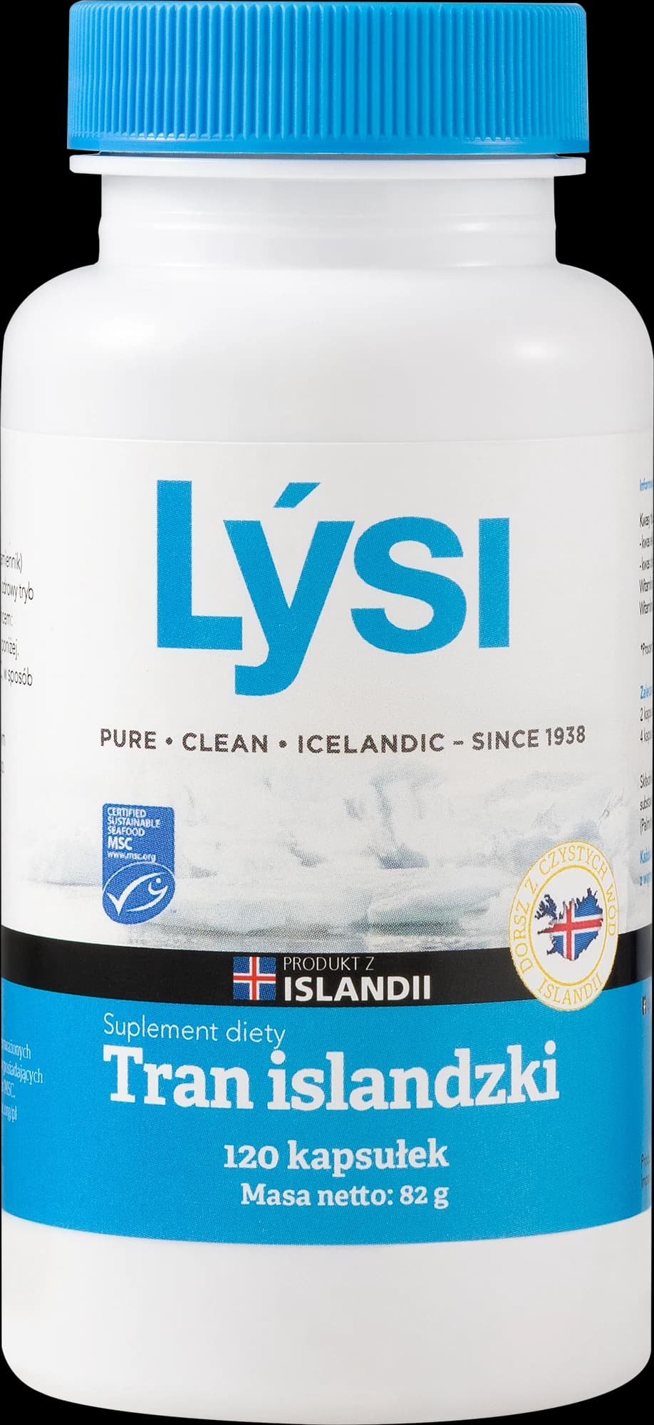 Lýsi Tran islandzki 500 mg 120 kapsułek