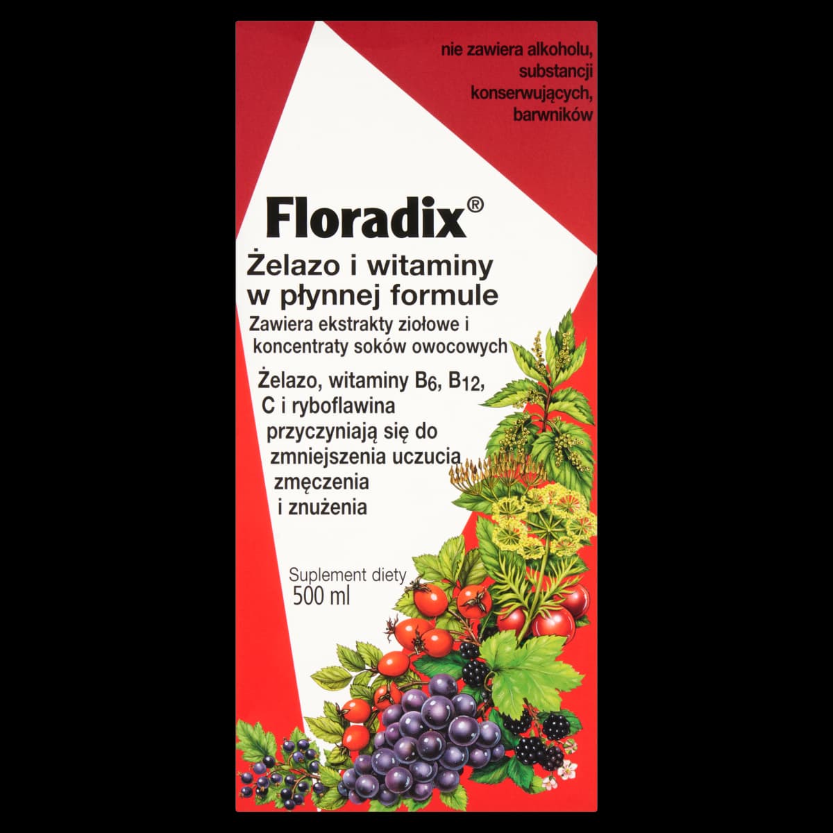 Floradix Żelazo i Witaminy płyn 500 ml