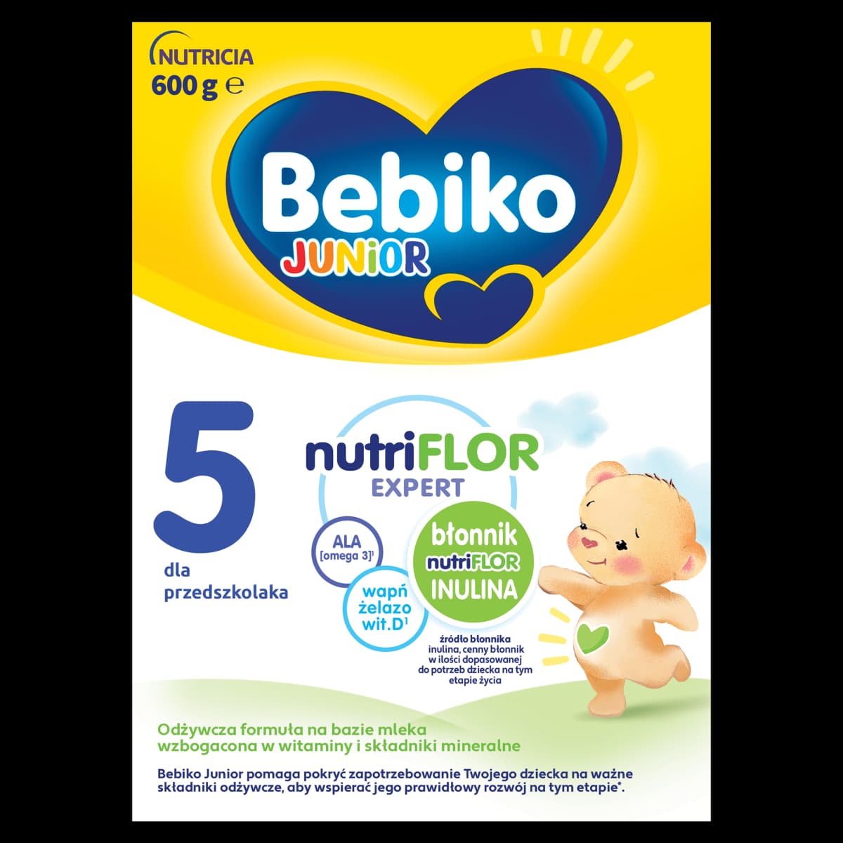 Bebiko Junior 5 Odżywcza formuła na bazie mleka dla przedszkolaka 600 g