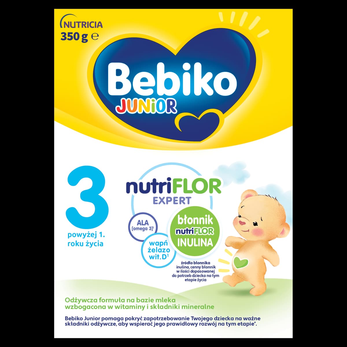 Bebiko Junior 3 Odżywcza formuła na bazie mleka dla małych dzieci powyżej 1. roku życia 350 g
