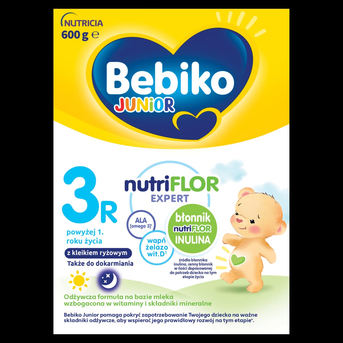Bebiko Junior 3R Odżywcza formuła na bazie mleka dla małych dzieci powyżej 1. roku życia 600 g