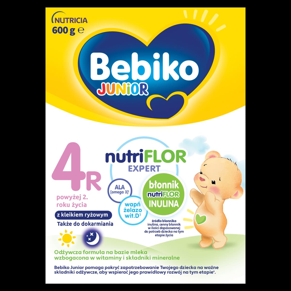 Bebiko Junior 4R Odżywcza formuła na bazie mleka dla małych dzieci powyżej 2. roku życia 600 g